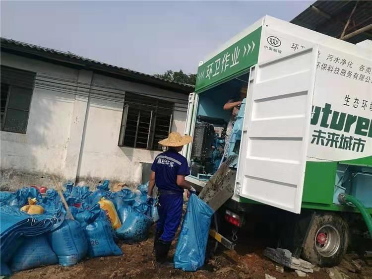 达孜工业污泥压干处理